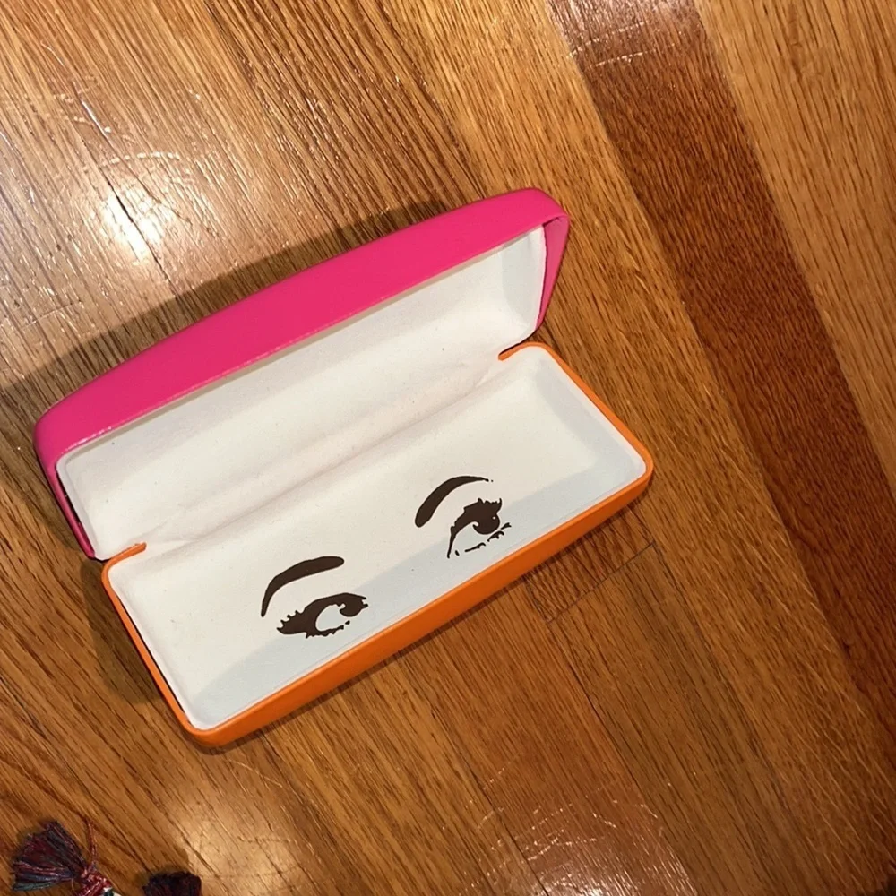 Kate Spade ♠️ Sunglass/ eyeglass hard sided case pink & orange one size